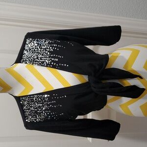 Women's black,sequins cropped shrug
